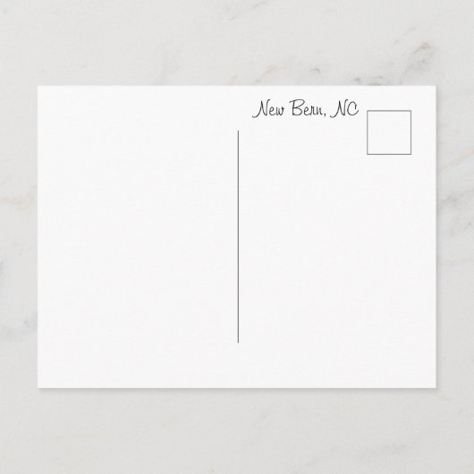 Willkommen in New Bern NC Postkarte (Rückseite)