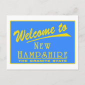 Willkommen in New Hampshire - USA Road Sign Postkarte (Vorderseite)