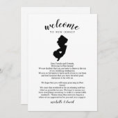 Willkommen in New Jersey | Hochzeitsbrief und Reis (Vorne/Hinten)