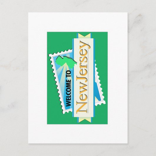 Willkommen in New Jersey - USA Road Sign Postkarte (Vorderseite)
