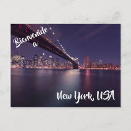 Willkommen in New York City USA Postcard Postkarte