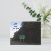 WILLKOMMEN IN NEW YORK STAAT POSTKARTE (Stehend Vorderseite)