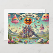 Willkommen in Nonsenseville!" Postkarte (Vorne/Hinten)