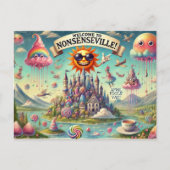 Willkommen in Nonsenseville!" Postkarte (Vorderseite)