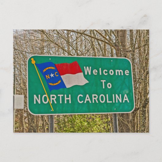 Willkommen in North Carolina Postkarte (Vorderseite)