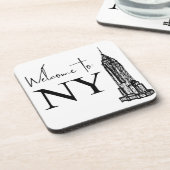 WILLKOMMEN IN NY GETRÄNKEUNTERSETZER (Linke Seite)