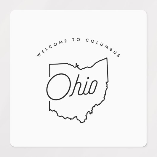 WILLKOMMEN IN OHIO ETIKETTEN (Design 1)