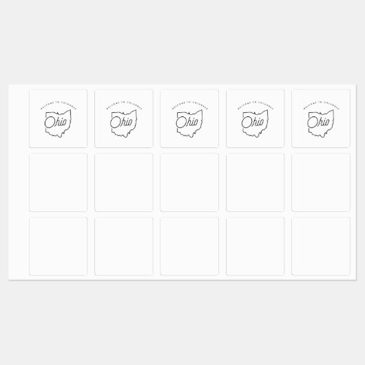 WILLKOMMEN IN OHIO ETIKETTEN (Blatt)