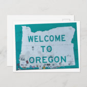 Willkommen in Oregon Postkarte (Vorne/Hinten)