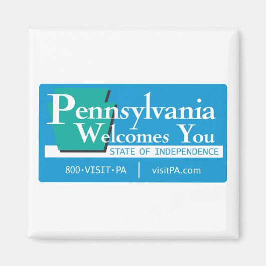 Willkommen in Pennsylvania - USA Road Sign Magnet (Vorne)