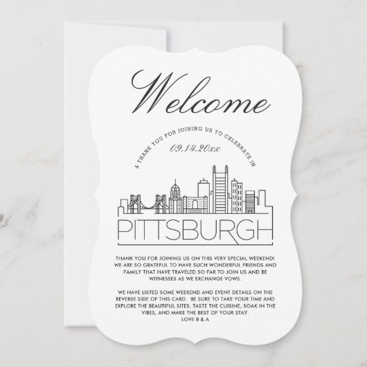 Willkommen in Pittsburgh | Hotelgäste Details Einl Einladung (Vorderseite)