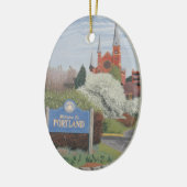 Willkommen in Portland Maine Keramik Ornament (Links)