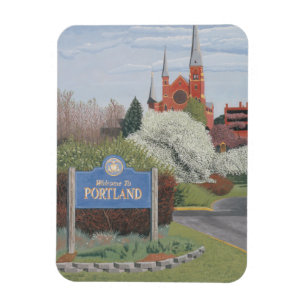 Willkommen in Portland, Maine Magnet