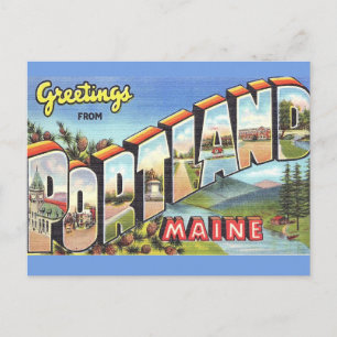 Willkommen in Portland Maine Postkarte