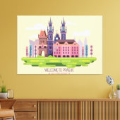 Willkommen in Prag Leinwanddruck (Insitu (Wohnzimmer))