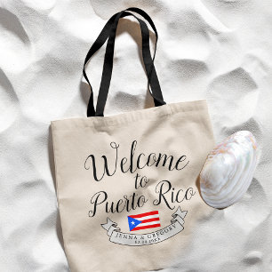 Willkommen in Puerto Rico  Hochzeit in Urlaubsort  Tragetasche
