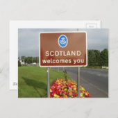 Willkommen in Schottland - Anglo-Scottish Border S Postkarte (Vorne/Hinten)