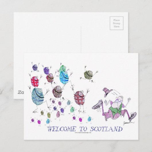 willkommen in Schottland Postkarte (Vorne/Hinten)