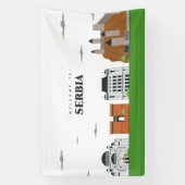 Willkommen in Serbien Banner (Vertikal)