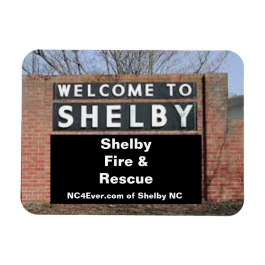 WILLKOMMEN IN SHELBY Shelby Fire & Rescue Flexibel Magnet (Horizontal)