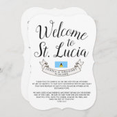 Willkommen in St. Lucia | HOCHZEIT IN URLAUBSORT Einladung (Vorne/Hinten)