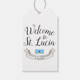 Willkommen in St. Lucia HOCHZEIT IN URLAUBSORT Geschenkanhänger