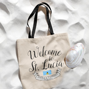 Willkommen in St. Lucia   HOCHZEIT IN URLAUBSORT Tragetasche