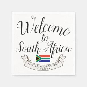 Willkommen in Südafrika HOCHZEIT IN URLAUBSORT Serviette