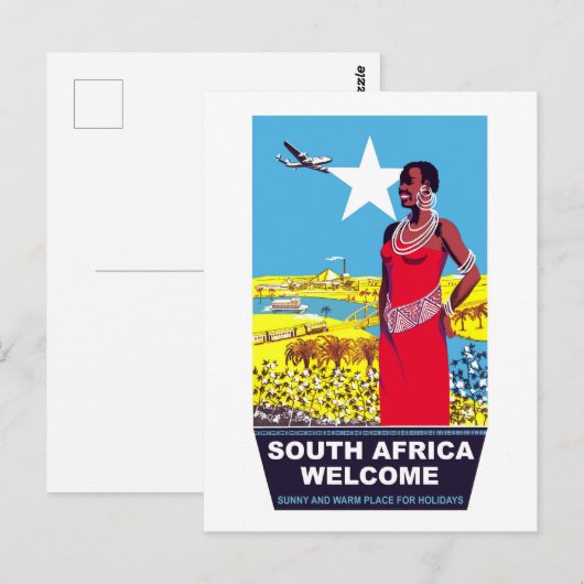 Willkommen in Südafrika Postkarte (Vorne/Hinten)