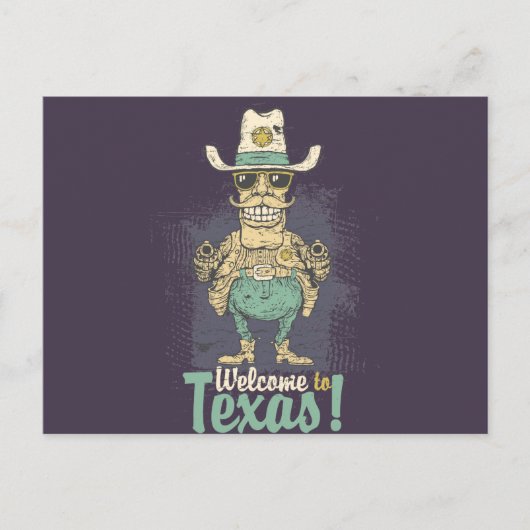 Willkommen in Texas Postkarte (Vorderseite)