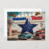 Willkommen in Texas, Postkarte für Postüberquerung (Vorne/Hinten)