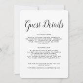 Willkommen in Turks und Caicos| Hochzeit in Urlaub Einladung (Rückseite)