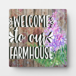 Willkommen in unserem Bauernhof Fotoplatte