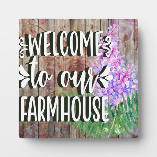 Willkommen in unserem Bauernhof Fotoplatte (Vorderseite)