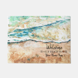 Willkommen in unserem Beach House Abstrakt Beach A Fußmatte