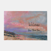 Willkommen in unserem Beach House Beach Malerei Fußmatte (Vorderseite)