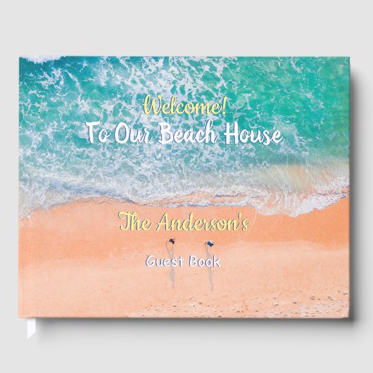 Willkommen in unserem Beach House, Beach Scene Gästebuch (Vorderseite)