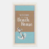 Willkommen in unserem Beach House - Design Nr. 1 Serviette (Vorderseite)