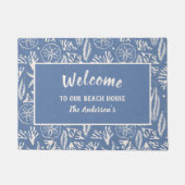 Willkommen in unserem Beach House Navy-Blue Hand G Fußmatte (Vorderseite)