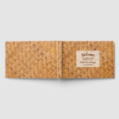 Willkommen in unserem Beach House Woven Palm Leaf  Gästebuch (Voll)