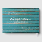 Willkommen in unserem Beach Lake House Rustikales Gästebuch (Rückseite)