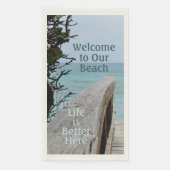 Willkommen in unserem Beach Life is Better Here Serviette (Vorderseite)