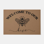 Willkommen in unserem Bienenmatt, einfache Biene Fußmatte (Vorderseite)