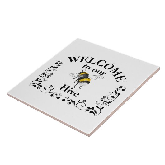 Willkommen in unserem Bienenstock Fliese (Seite)