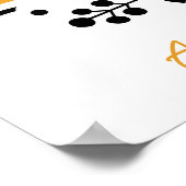 Willkommen in unserem Bienenstock | Gold Whimsical Poster (Ecke)