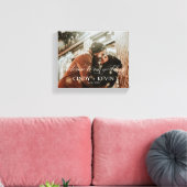 Willkommen in unserem Brautgarten für Hochzeiten Leinwanddruck (Insitu (Wohnzimmer))