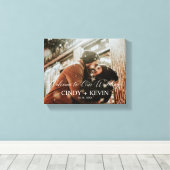 Willkommen in unserem Brautgarten für Hochzeiten Leinwanddruck (Insitu (Holzboden))