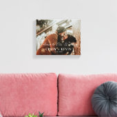 Willkommen in unserem Brautgarten für Hochzeiten Leinwanddruck (Insitu (Wohnzimmer))