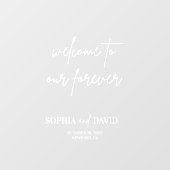 Willkommen in unserem ewigen HochzeitsMirror Decal Fensteraufkleber (Blatt)