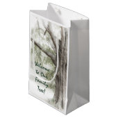 Willkommen in unserem Familienbaum Kleine Geschenktüte (Vorderseite Schrägansicht)